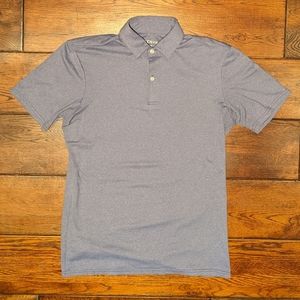 Mizzen + Main Blue Purple Short Sleeve Polo Shirt Made In America Men's Size S